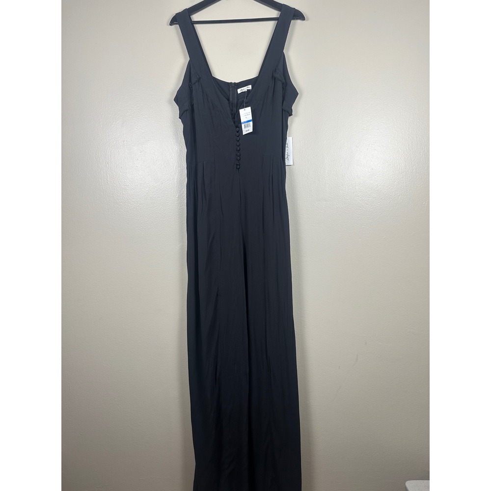Skylar + Jade Women's XL Jumpsuit Black Beauty Ruffle V-Neck NEW